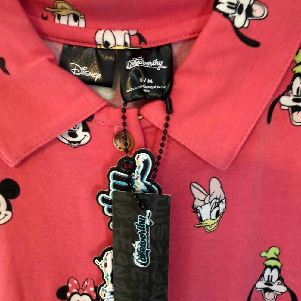 Cakeworthy Disney Pink Polo Dress with Character Print - Picture 2 of 2